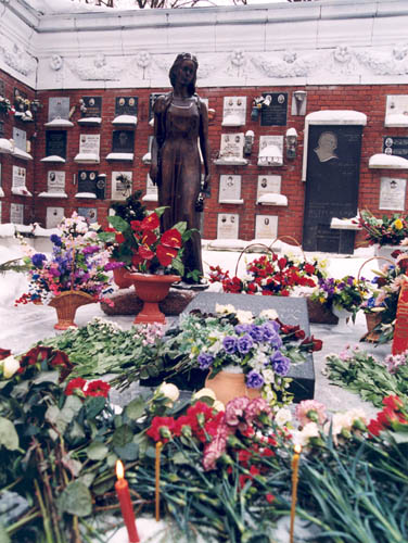 Raisa Gorbachev's grave at the Novodevichye cemetery