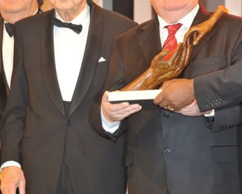 Г.-Д.Геншер, М.С.Горбачев на церемонии вручения премии ЮНЕСКО