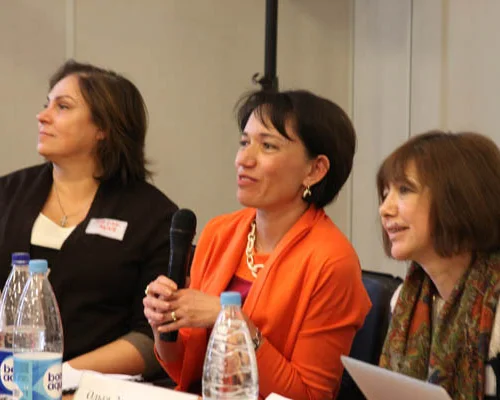 Слева направо: А.Джордан, Д.Нортон, О.Здравомыслова