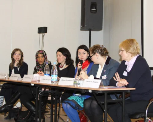 Слева направо: Е.Герасимова, И.Мухаммад, С.Шакоу, И.Костерина, Е.Рождественская, Л.Попкова