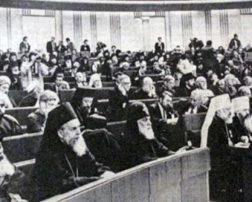 Встреча А.А. Громыко с участниками юбилейных торжеств Русской Православной церкви. 11 июня 1988 г.