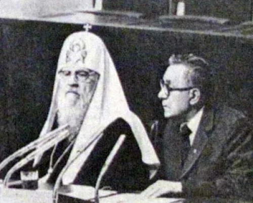 А.А.Громыко и патриарх Пимен 11 июня 1988 г.