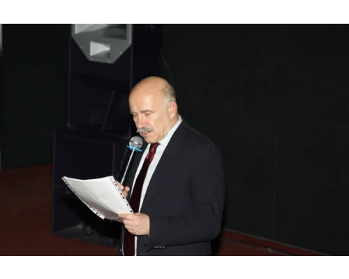Павел Палажченко зачитывает обращение М.С.Горбачева