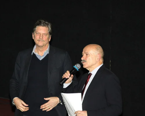 	 Андре Сингер и Павел Палажченко на презентации фильма