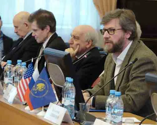 Выступления  Джека Ф. Мэтлока и Павла Палажченко на Круглом столе  «Новая “холодная война” как концепт и реальность,  РГГУ, 27 марта 2019 