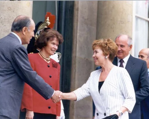 Франсуа Митерран, Даниэль Митерран, Р.М.Горбачева, М.С.Горбачев