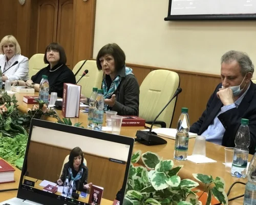 Cлева направо  Н.М .Емельянова, А. А. Черняева, О.М.Здравомыслова, А.В. Колесников