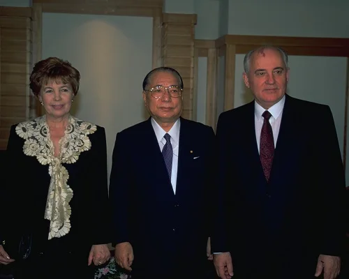 Р.М. Горбачева, Д. Икеда, М.С. Горбачев. Япония. Апрель 1992г.