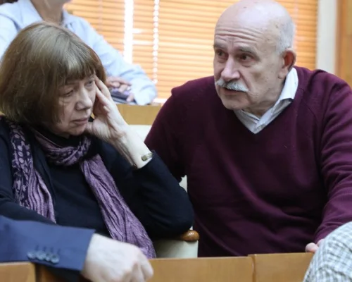 Ольга Здравомыслова и Павел Палажченко, Горбачев-Фонд, участники работы над фильмом.