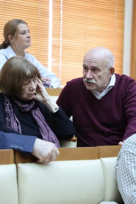 Ольга Здравомыслова и Павел Палажченко, Горбачев-Фонд, участники работы над фильмом.