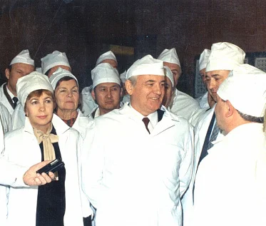 Чернобыльская АЭС. М.С. Горбачев, Р.М. Горбачева 1989 г.
