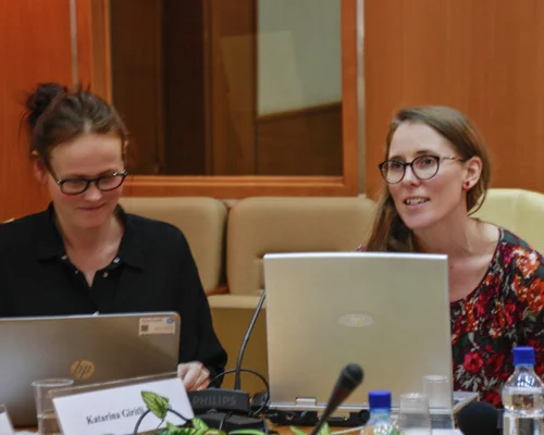 Слева направо: Катарина Йиритли Нюгрен и Ангелика Шёстед Ланден