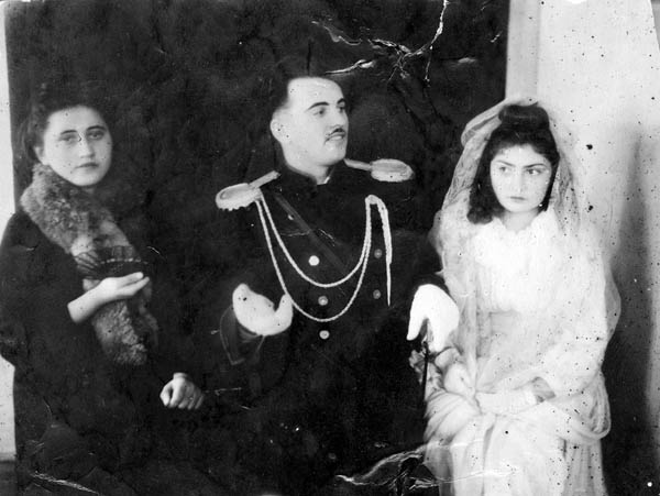 School theater. Mikhail Gorbachev playing in Mikhail Lermontov's drama 'Masquerade'. 1940s